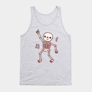 Funny Dancing Skeleton 3D Anaglyph Style Tank Top